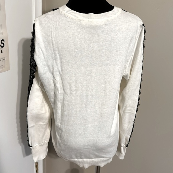 Loft Lace Trim Sweater - Picture 5 of 8
